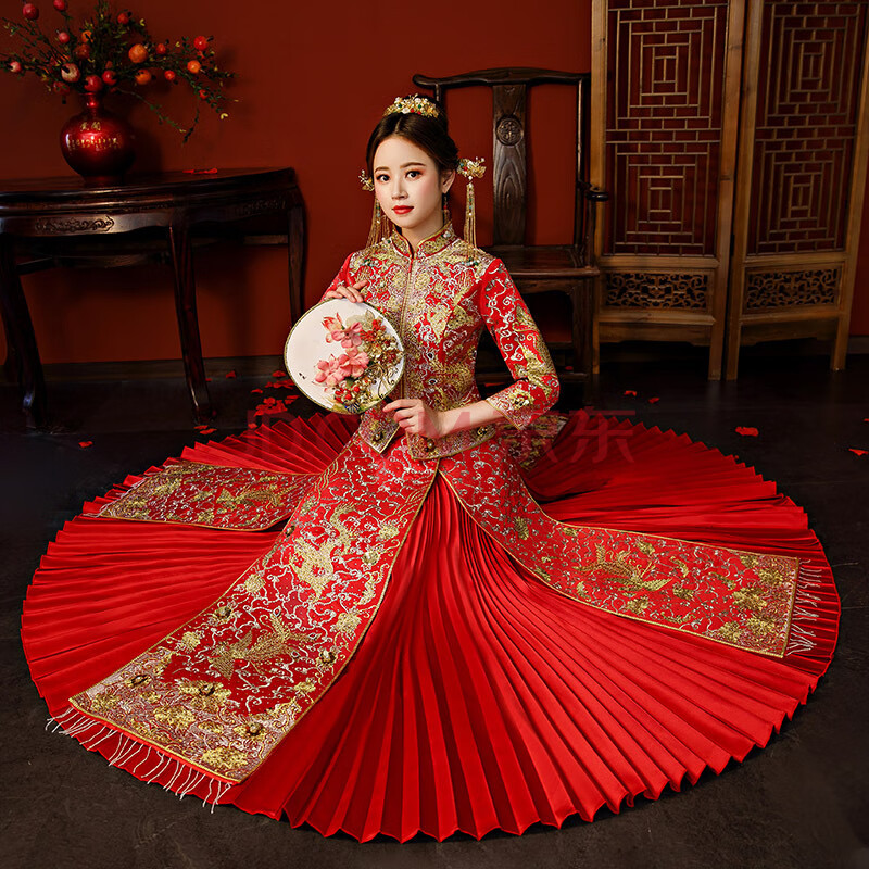 【品牌直营】秀禾服中式复古套装婚纱礼服新娘2019秋冬新款结婚敬酒服