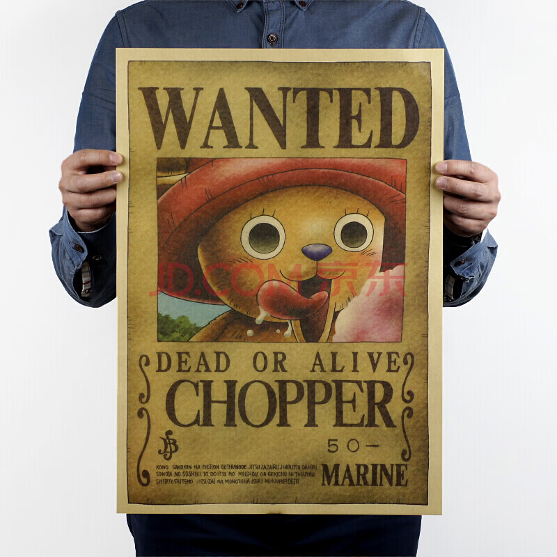 动漫海报 电影海贼王路飞索隆通缉令悬赏令海报宿舍装饰画 f89乔巴 51