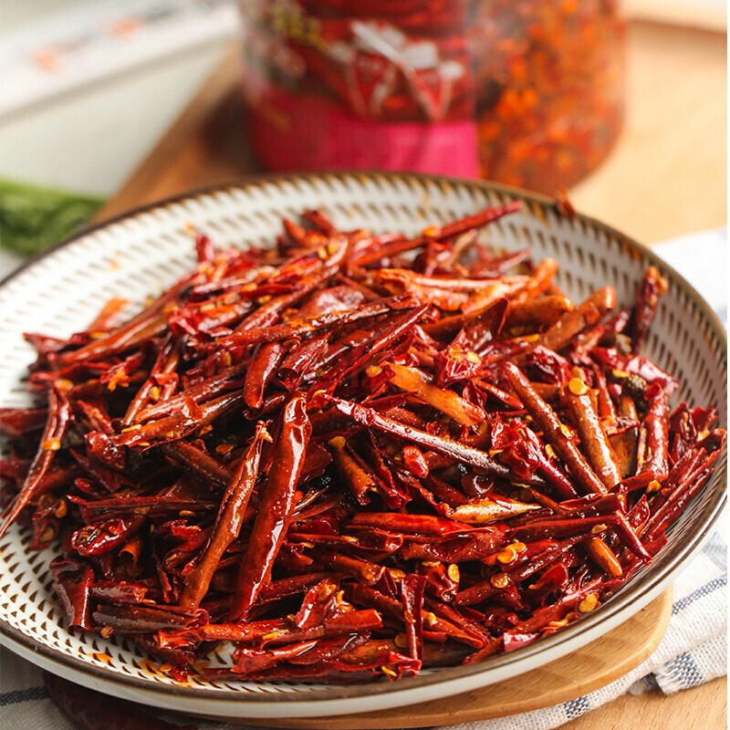 贵州安顺特产油炸麻辣辣椒丝干水城零食小吃下羊肉粉香辣脆 辣椒丝130