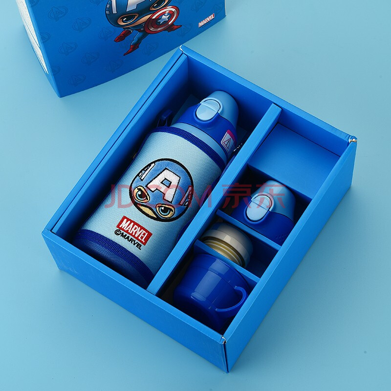 男童女孩316不锈钢直饮便携水壶防摔蜘蛛侠漫威保温水壶冰雪奇缘杯子