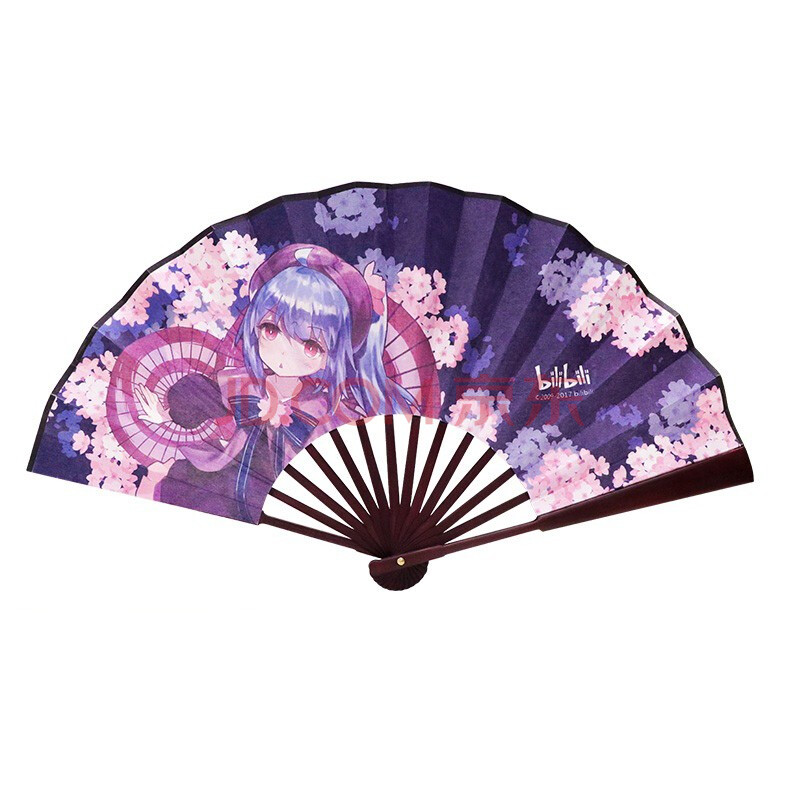 bilibili 哔哩哔哩b站 周边 2233娘樱花折扇绢布扇子 动漫