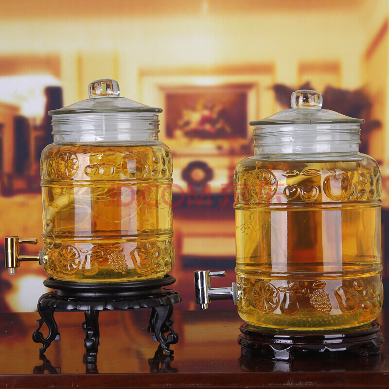 玻璃瓶密封罐泡酒瓶带龙头10斤大号20斤30斤药酒缸酿酒瓶白酒坛子 8斤