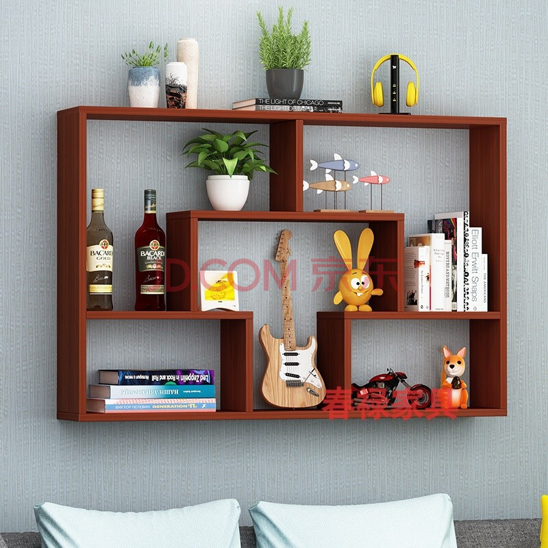 挂壁式书架墙上置物架壁挂式壁柜墙壁挂墙面卧室隔板书架储物简约现代