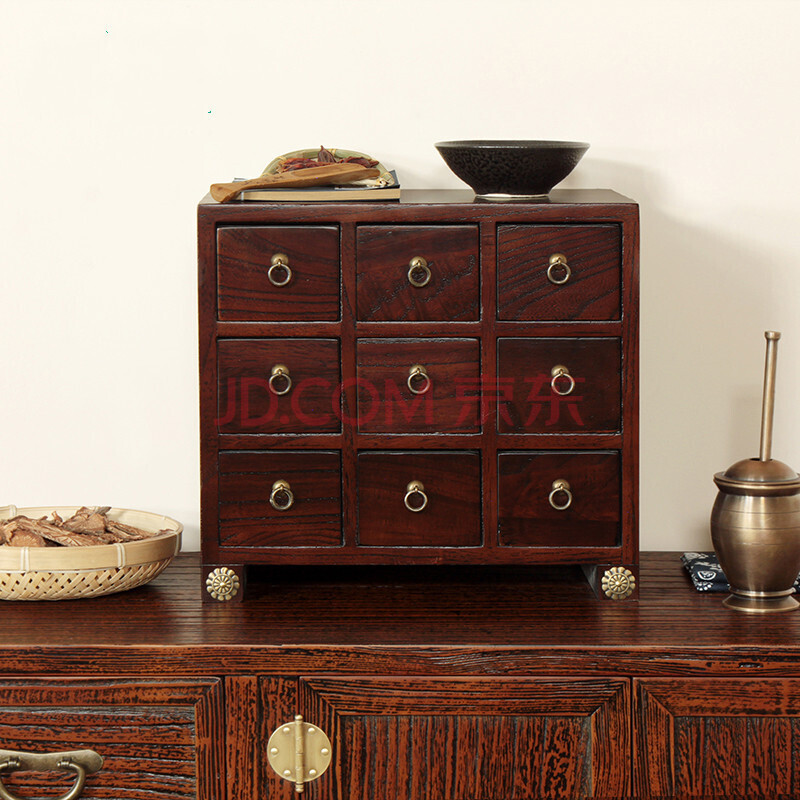 杉桐实木药柜家用中药柜抽屉收纳柜家庭小药柜中药橱药箱木质000