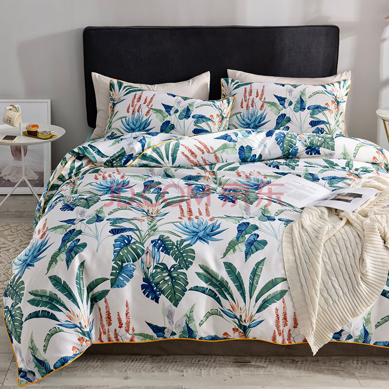 夏天款床单被套床上用品欧式四件套真丝公主风 夏季冰丝夏凉 甜蜜的爱