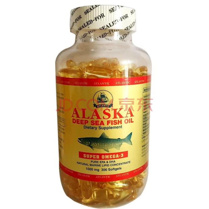 澳门香港美国alaska阿拉斯加深海鱼油鱼肝油300粒附小票sn0681
