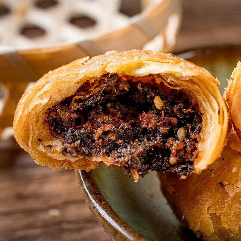 黄山小酥饼梅干菜肉烧饼徽州特产糕点网红零食小吃 香辣味250克送香辣