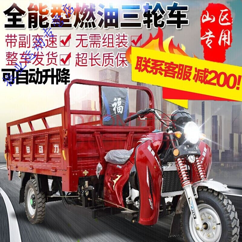 宗申動力載重王燃汽油家用全新貨運農用三輪摩托車 200風冷發動機1