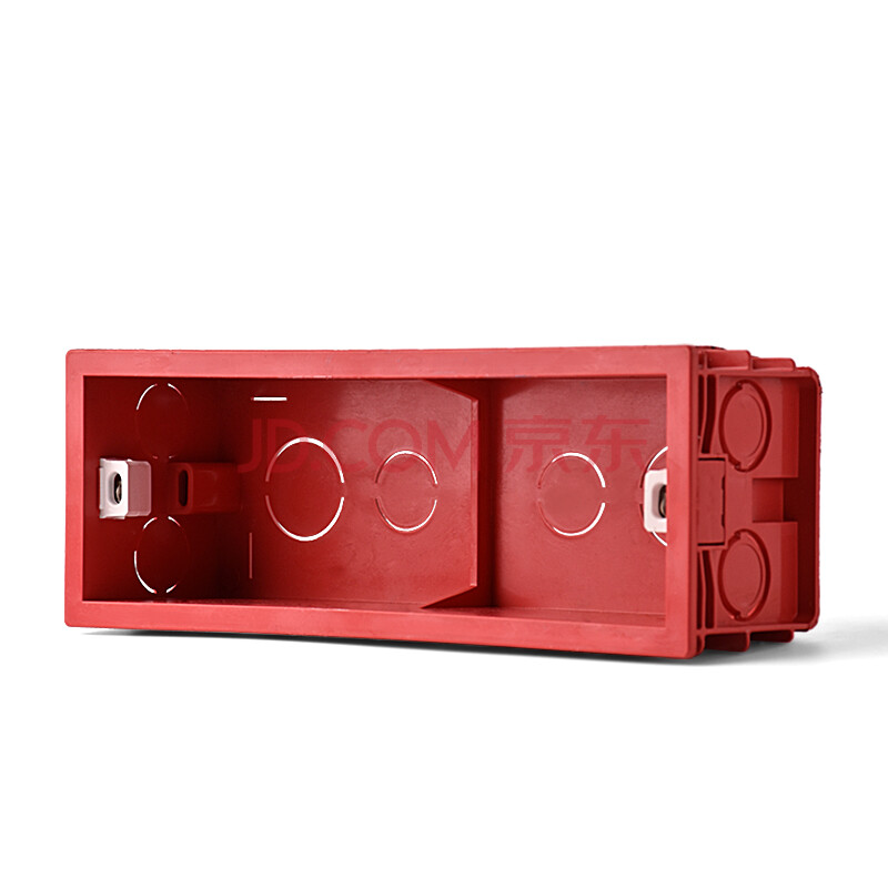 118型四位 接线盒暗盒线盒底盒通用开关插座盒暗装下线 四位大盒 红色