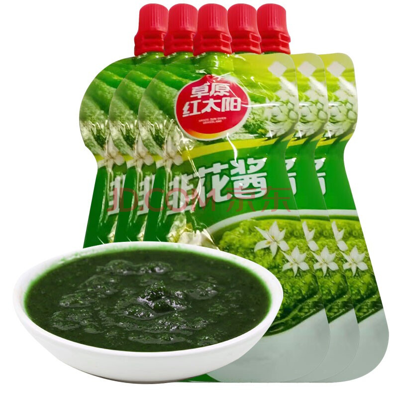 草原红太阳鲜野韭花酱200g*5袋 韭菜花酱 涮羊肉羊蝎子火锅蘸料 烧烤