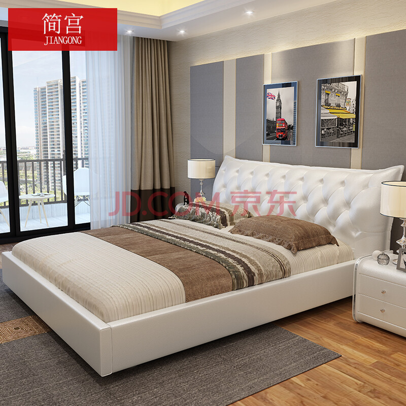 2米 2000x2200mm【抽屉 高箱储物】 床 床垫 2个床头柜