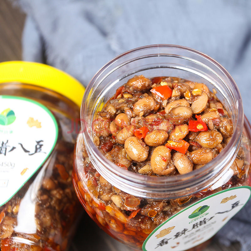 腊八豆湖南特产香辣下饭菜 酱豆子农家自制豆瓣酱280g 【大瓶腊八豆