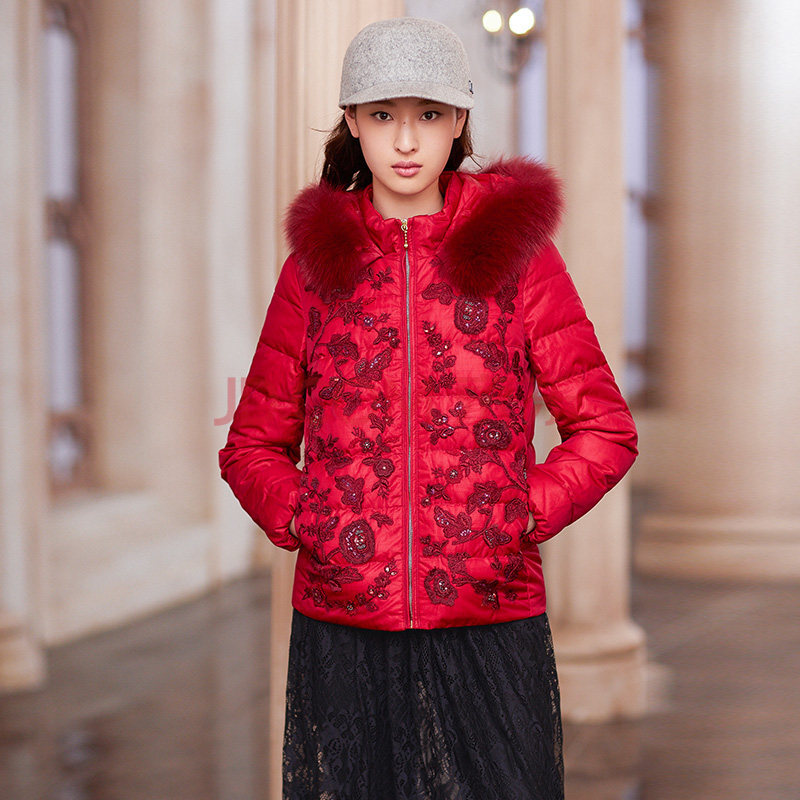 女装 羽绒服 渔(fc sg) 渔牌白鸭绒羽绒服2019年新款女式秋冬保暖短款