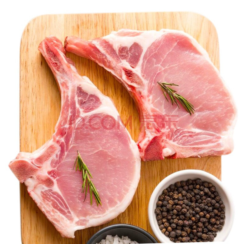 西班牙原切伊比利亚黑猪肉战斧猪排450g带骨猪里脊生鲜烧烤食材