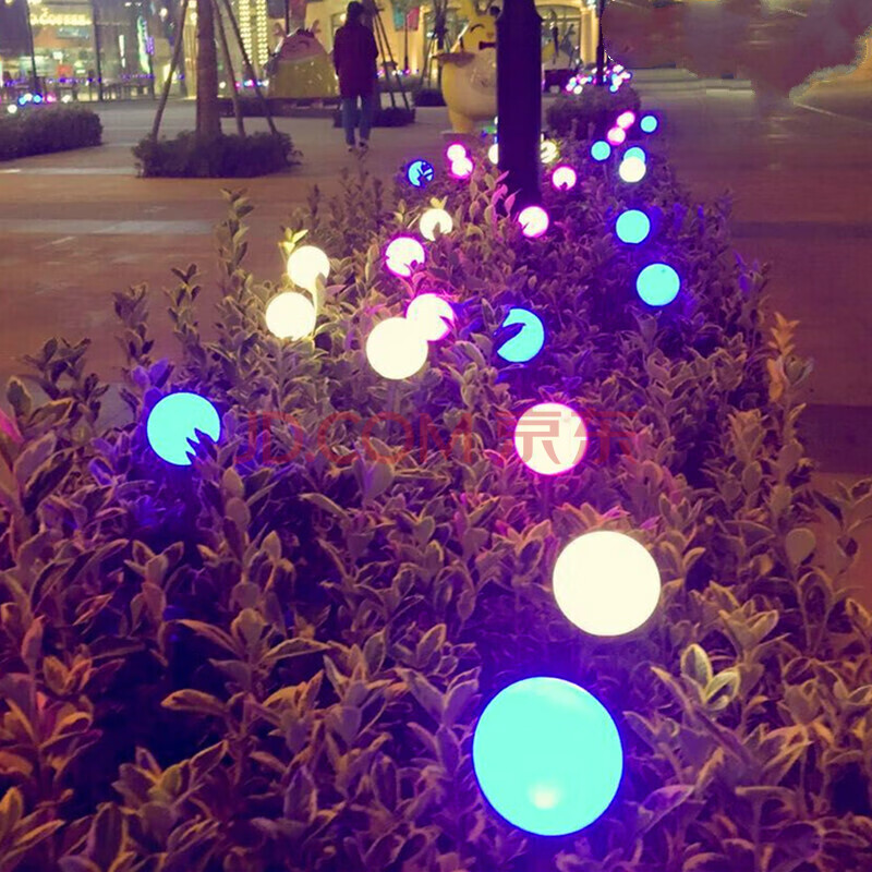 led发光圆球插地芦苇灯 户外防水草坪绿化带夜景亮化装饰灯 普通款6cm