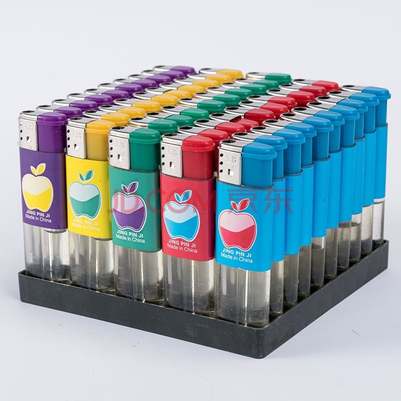 一次性打火机 50支混装批发普通明火创意个性耐用防爆透明超市家用