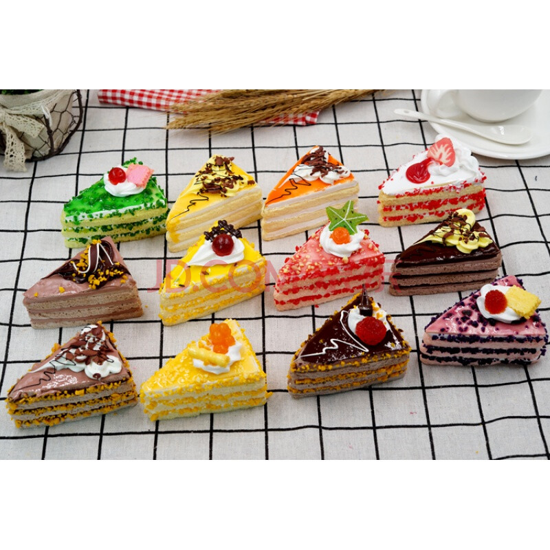 慕斯蛋糕模型仿真法式糕点心甜品道具蛋糕展示软装饰 大三角如图色12