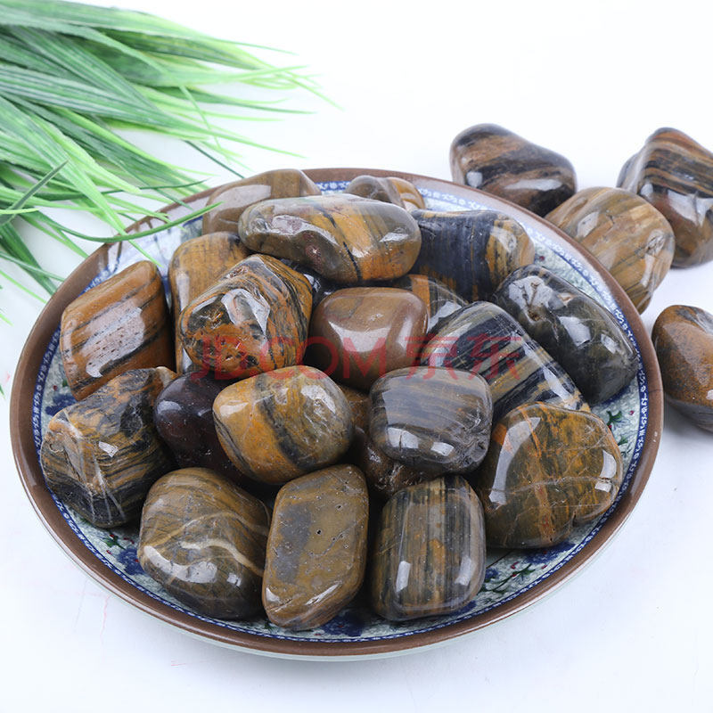 雨花石原石天然鱼缸造景家装园林花盆铺面铺路 高抛条纹2-4cm(5斤装)