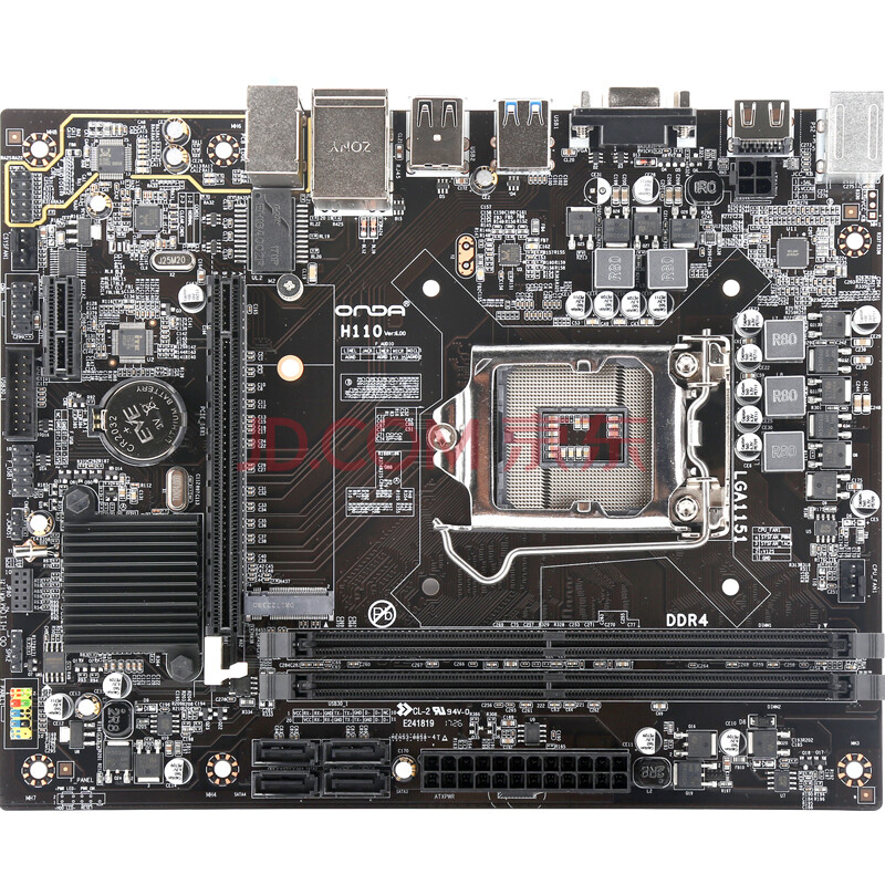 昂达(onda)h110m 全固版 (intel h110/lga 1151)主板 支持ddr3/ddr4
