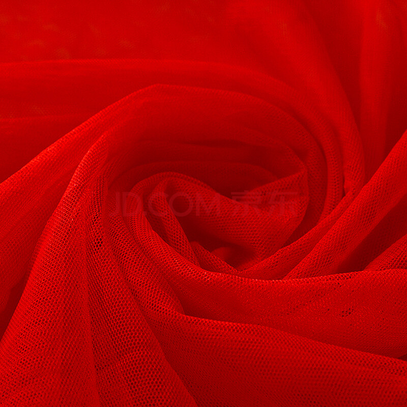 晶照红软网纱 加密蚊帐布料面料 网纱软纱网眼纱布料 演出服网布网眼
