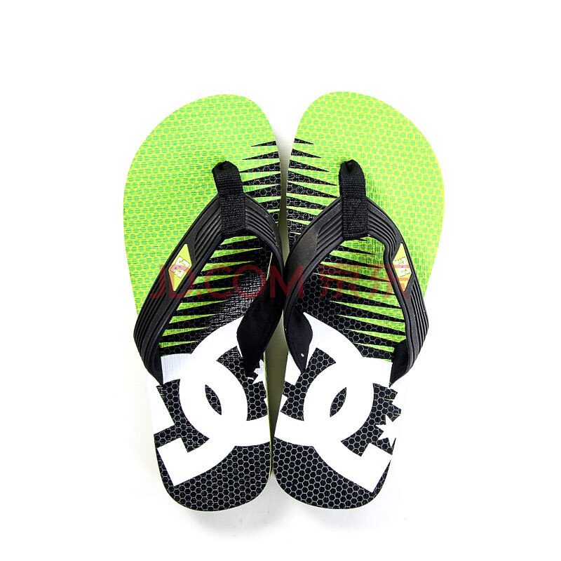 dc男士拖鞋snap graffik夏季时尚人字拖320324 绿夹黑色olp 43