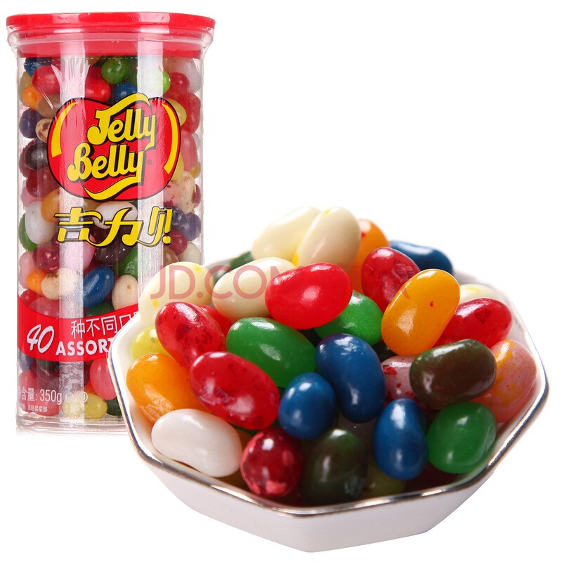 吉力贝(jellybelly)糖果 混合罐装40口味 350g