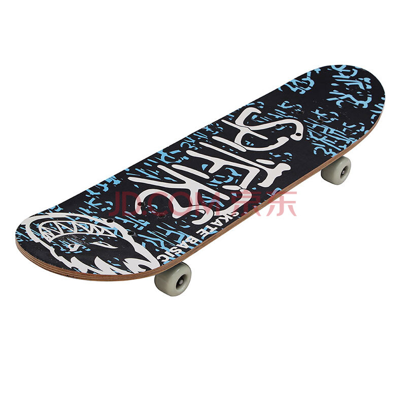 康万佳 专业双翘轮滑滑板四轮枫木成人/儿童滑板车刷街板3180g 蓝色