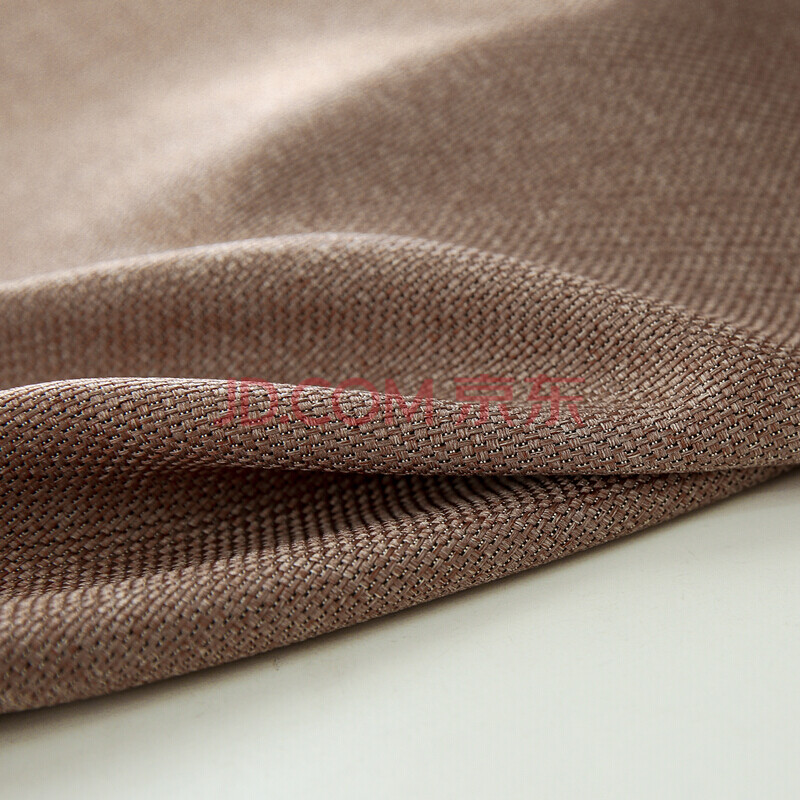 棉麻风纯色窗帘布料亚麻风简约现代定制成品卧室落地遮光窗帘 驼色