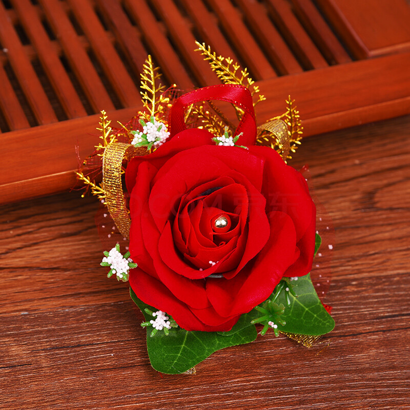 幽幽兔 结婚用品胸花 创意新郎新娘胸花 婚礼婚庆用品布条仿真胸花父