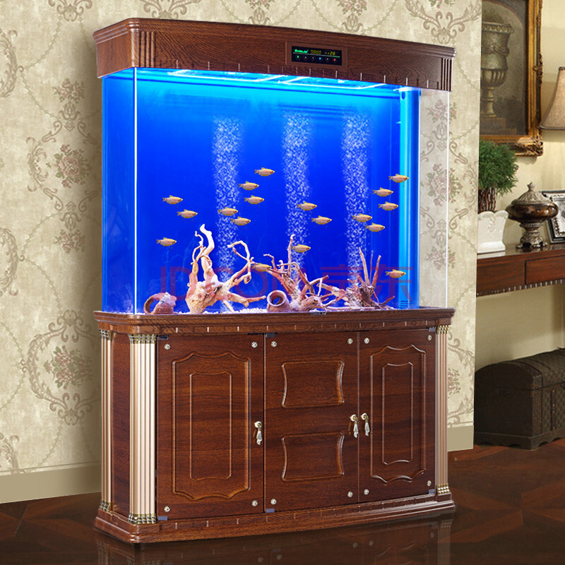 【支持安装服务】海丽雅 欧式亚克力龙鱼缸 客厅中型水族箱底部过滤