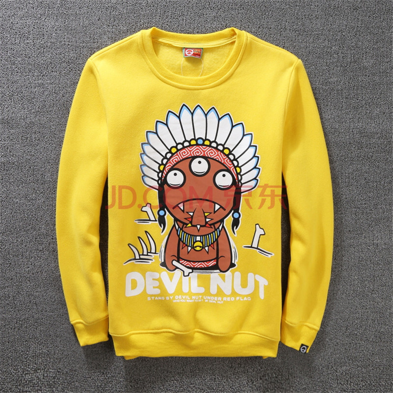 2015秋季时尚新款t恤 恶魔果实 野人部落骨头卡通印花