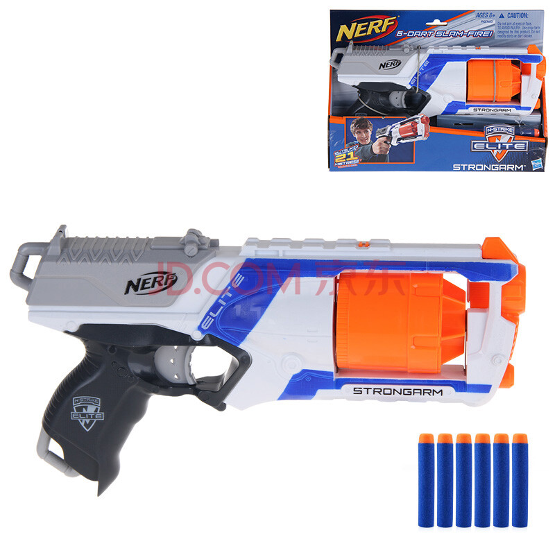 孩之寶(hasbro)nerf熱火精英系列男孩玩具軟彈槍 小牛強力發射器 a