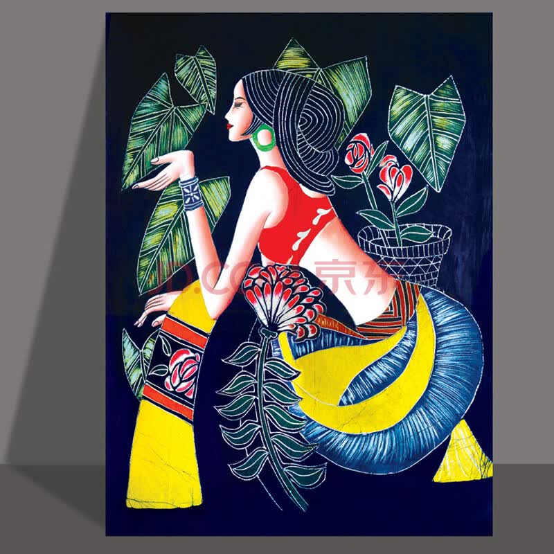 森阁高档冰晶玻璃画客厅装饰画欧式壁画艺术人物抽象画无框画少数民族