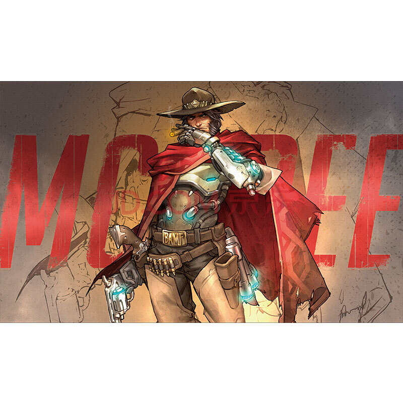 死神dvr源氏裂空游戏动漫宿舍挂画墙贴纸 麦克雷-2 100x60厘米