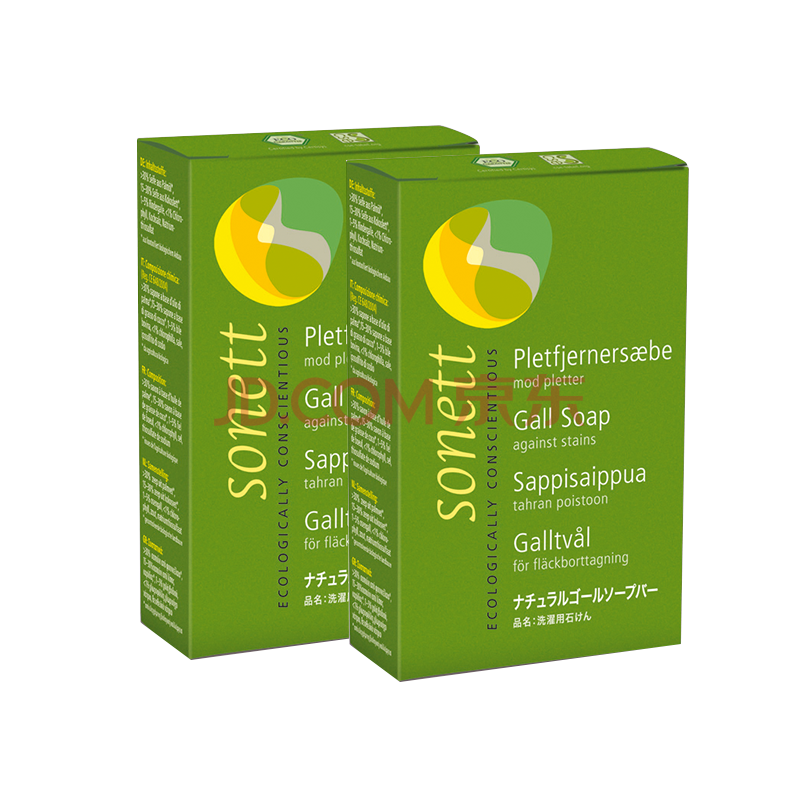 sonett 德国进口 牛胆汁强力去渍洗衣肥皂婴儿皂内衣皂100g/块 100g*2