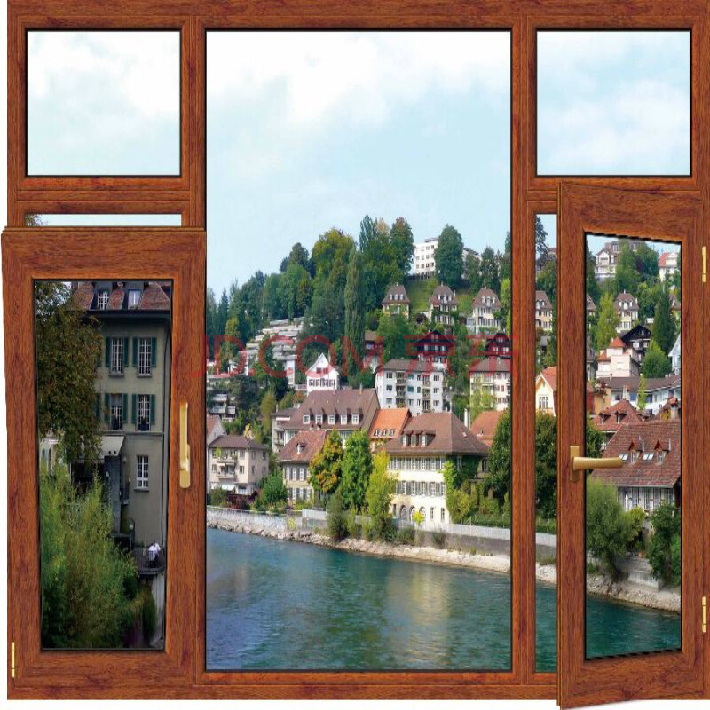 科典80系列断桥铝合金外开窗 豪华内平开门窗户超强