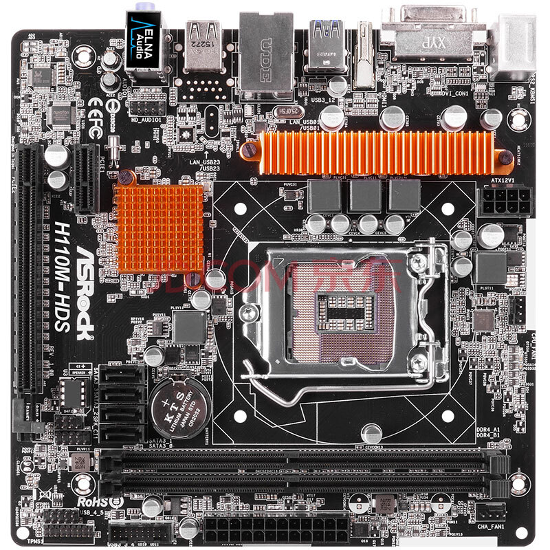 华擎科技(asrock)h110m-hds主板 (intel h110/lga 1151)