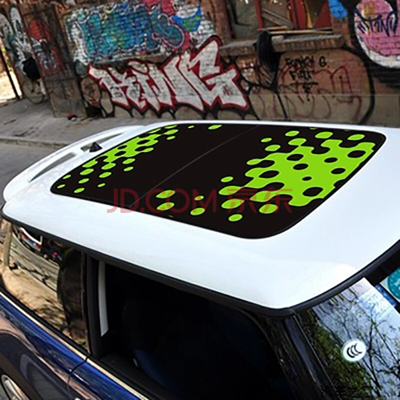 领誉 宝马mini天窗贴纸 mini f56专用尺寸 cooper个性图案vivid-gr