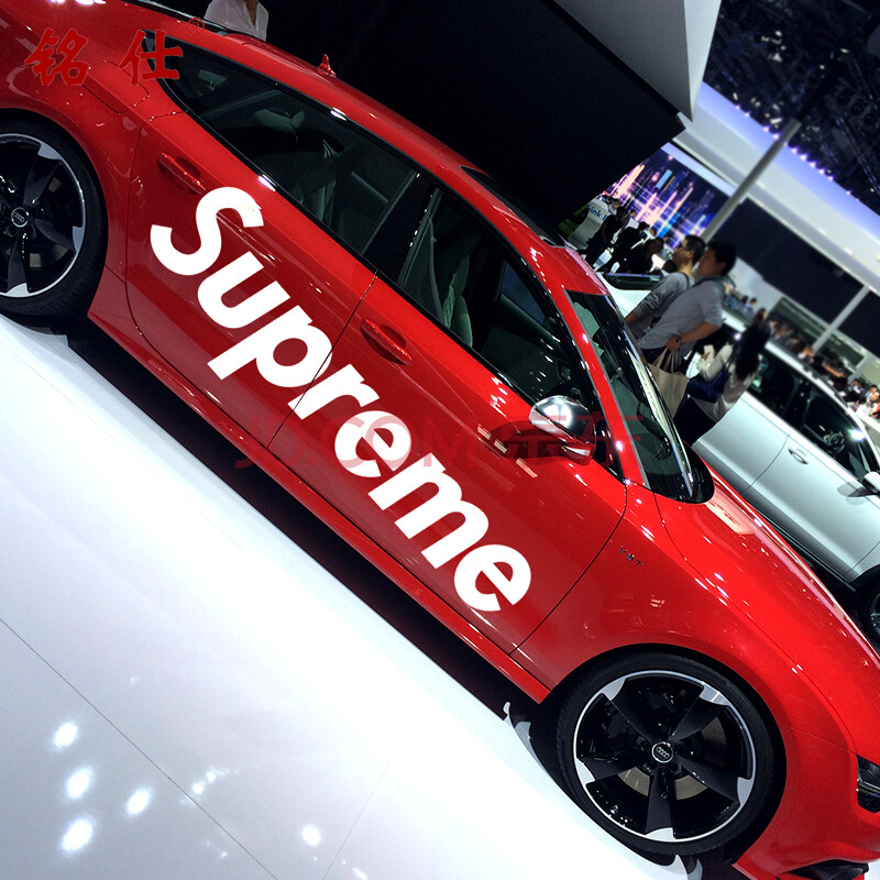 网红车贴汽车装饰贴个性大字母欧美潮牌车贴潮流嘻哈创意车身贴汽车