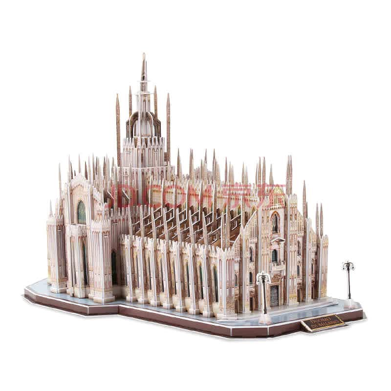 乐立方3d立体拼图建筑系列模型 mc210h意大利米兰大教堂