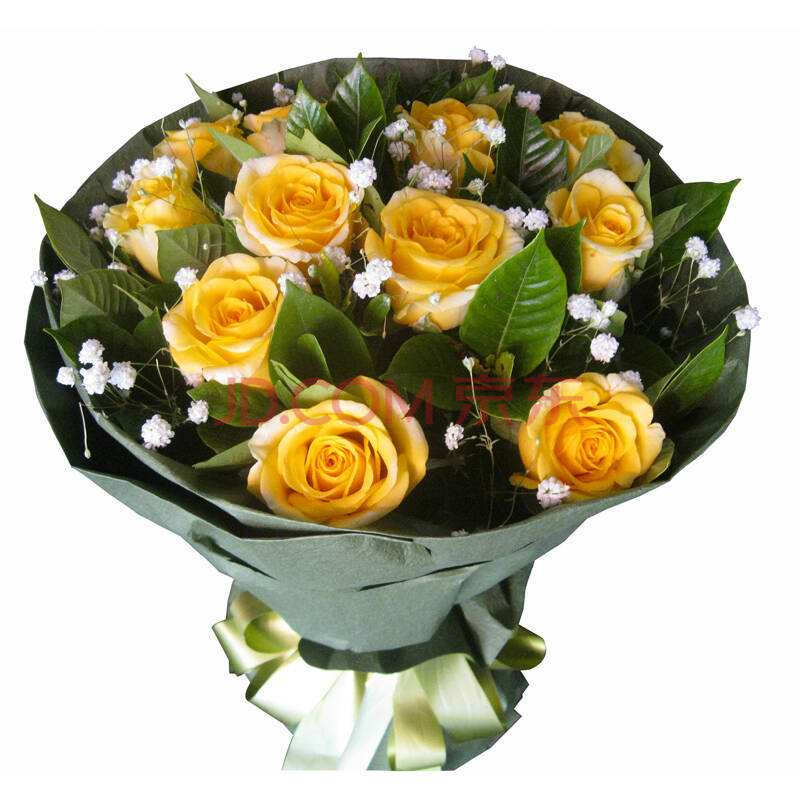 礼盒道歉鲜花北京鲜花上海深圳郑州重庆成都苏州温州 11朵黄玫瑰花束d