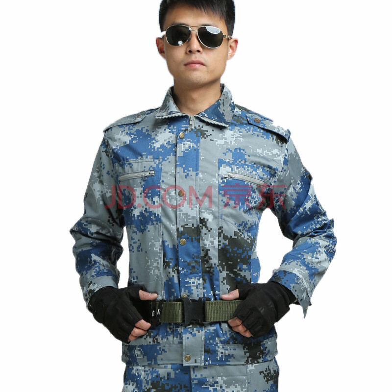 07式城市迷彩作训服 四季城市数码飞行员迷彩服套装户外迷彩套装 城市