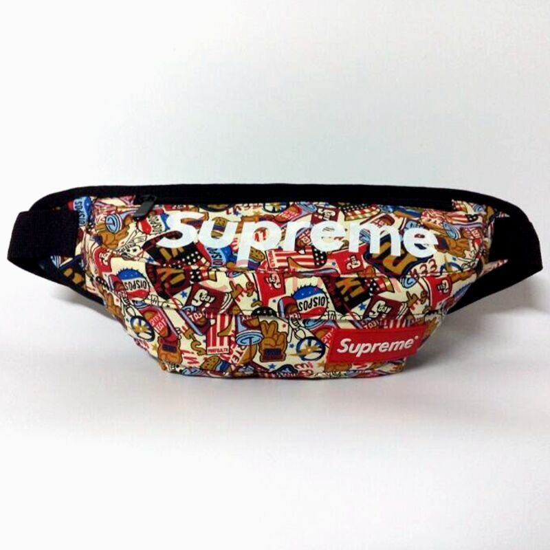 xblgxsupreme胸包韩版潮死飞腰差包superme单肩斜挎小包学生男女包