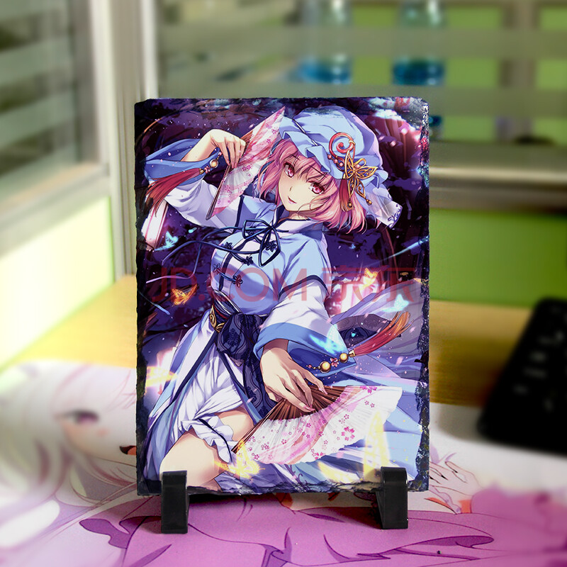 武虎东方project周边博丽灵梦魔理沙动漫石版画琪露诺创意礼品 东方b