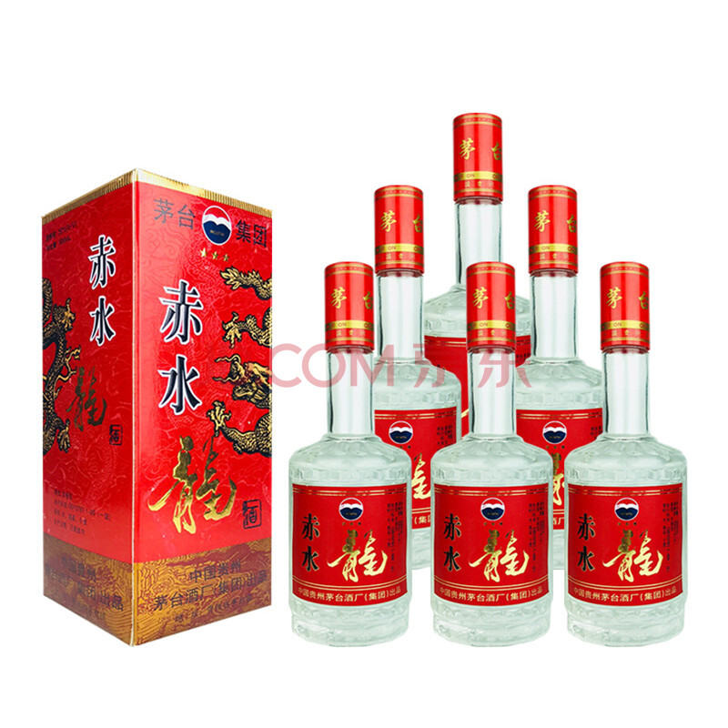 陈年老酒 52度赤水龙酒 浓香型(2000年) 500mlx6瓶