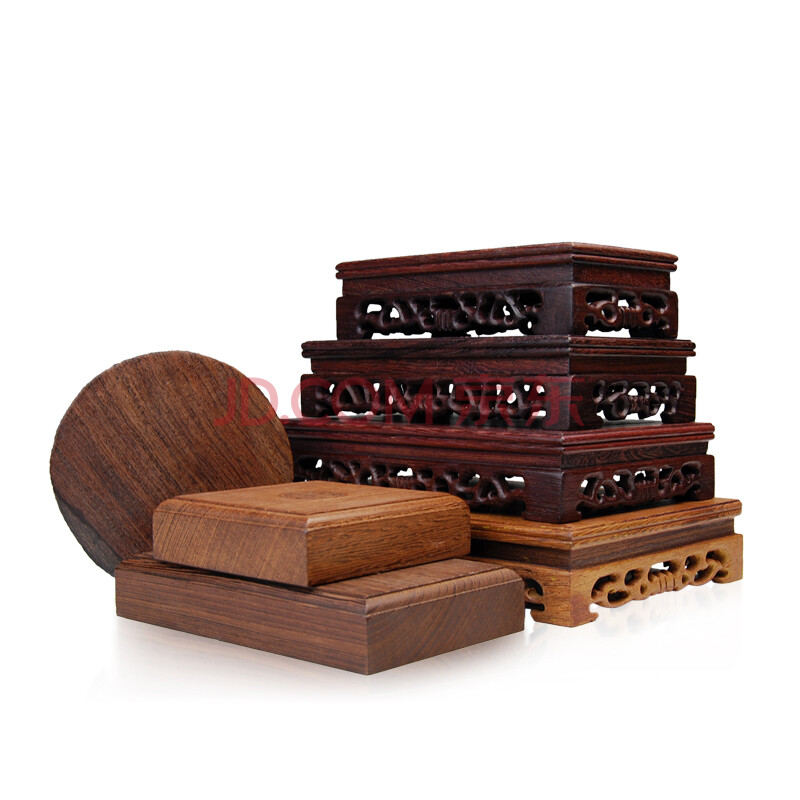 鸡翅木底座摆件 茶道香道红木实木工艺品木架子紫砂壶木托 礼品