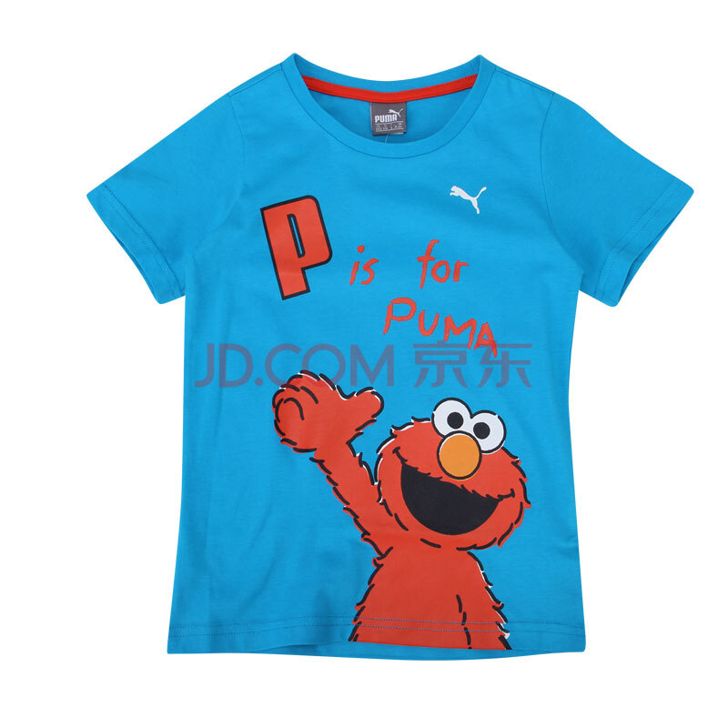 彪马/puma fundamentals sesamestreet儿童短袖t恤836718 蓝色10 110