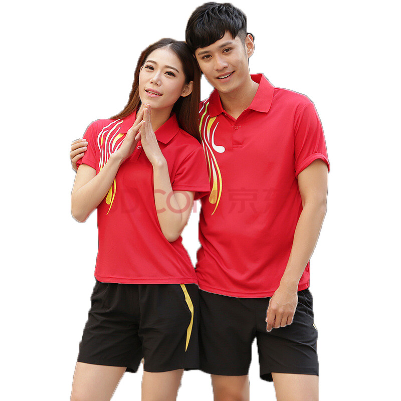 2016夏季男女新款短袖翻领透气速干吸汗情侣套装足球服运动球衣服