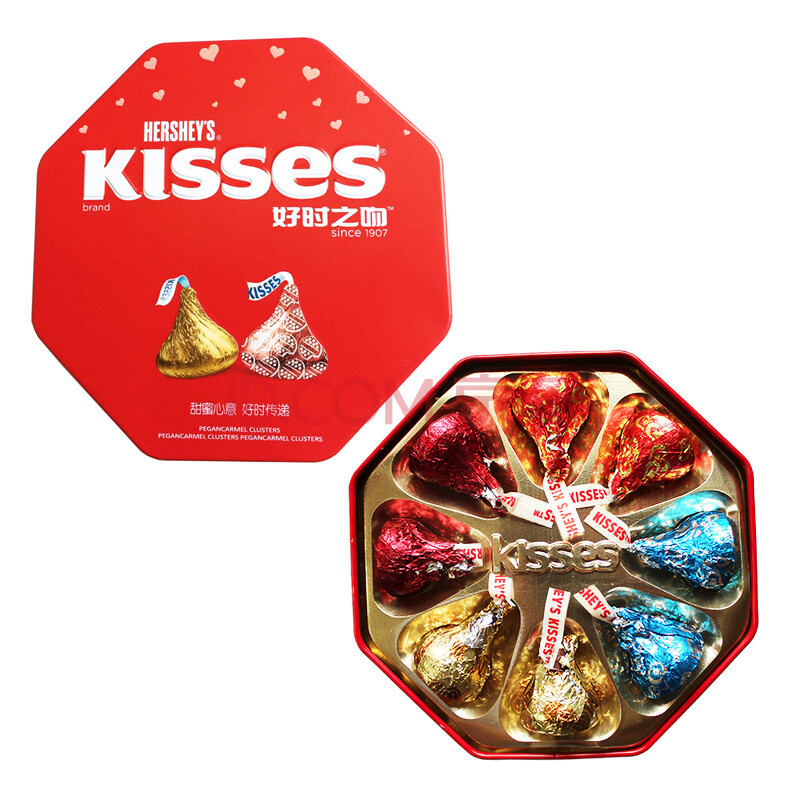 hersheys好时之吻kisses好时巧克力好时牛奶巧克力6粒印花飘带喜糖