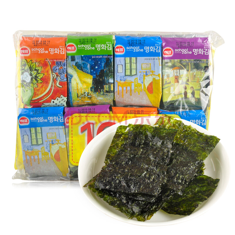 韩国进口 海牌 名画海苔3.7g*16袋